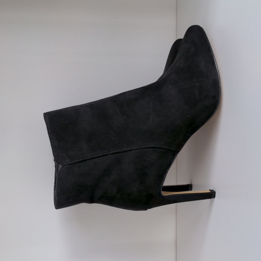 Express Faux Suede Black Ankle Booties